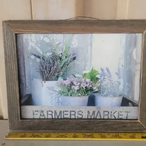 Farmers Market Flowers Country Wall Decor 17.5"X13.5"