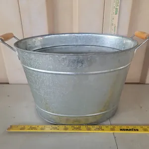 Large Galvanized Tub 22"X14.5"X12.5"