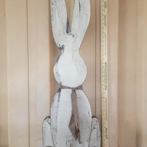 Wood Folk Art Bunny Rabbit 14"X5.5"X38"