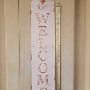 Honey Bees Welcome Metal Sign 9.25"X43.25"