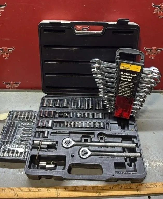 Partial Socket Set, Driver/Bit Set & Wrench Set.