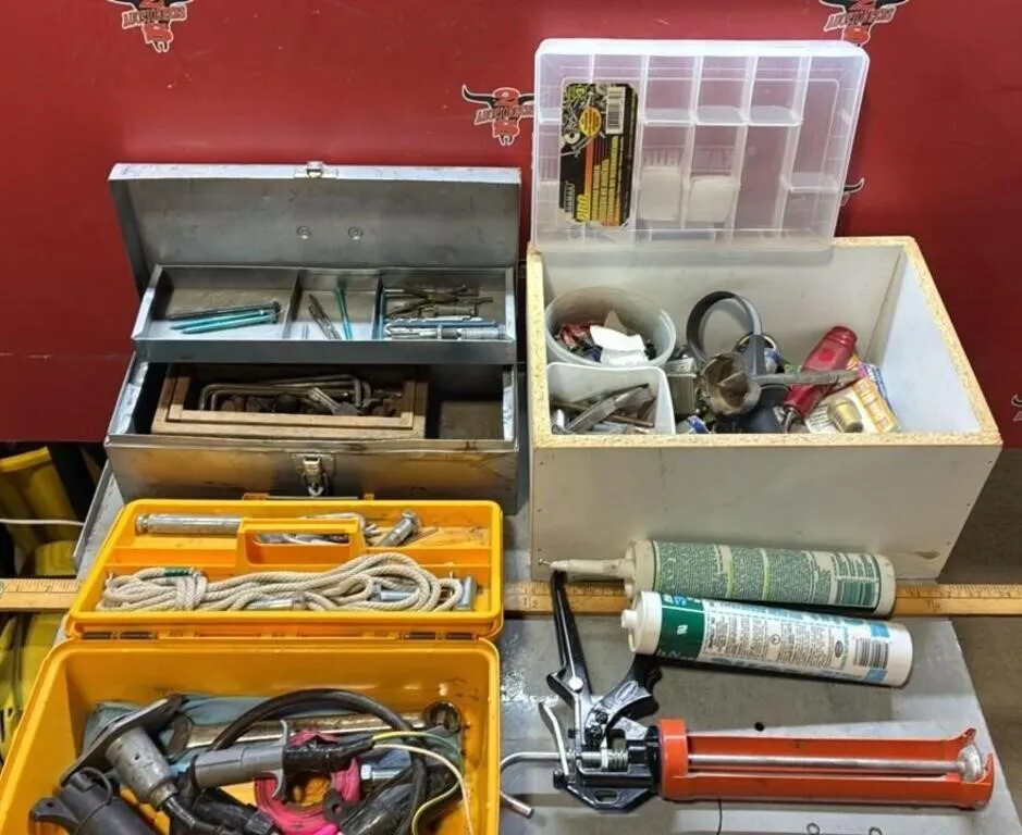 Small Toolboxes, Caulking Gun, Locks/Keys, Asst.