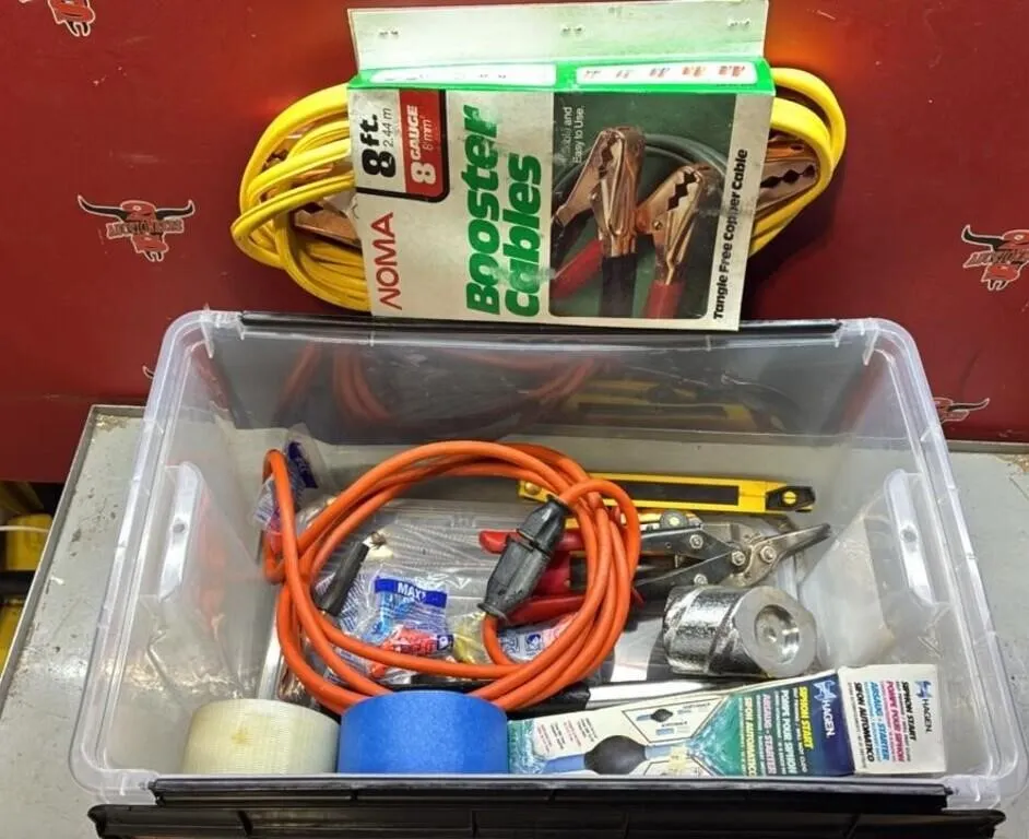 Small Tote of Asst. Shop/Garage Items.
