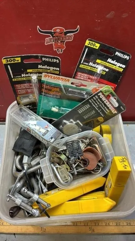 Pail of Asst. Items. Drill Bits, Itty Bitty