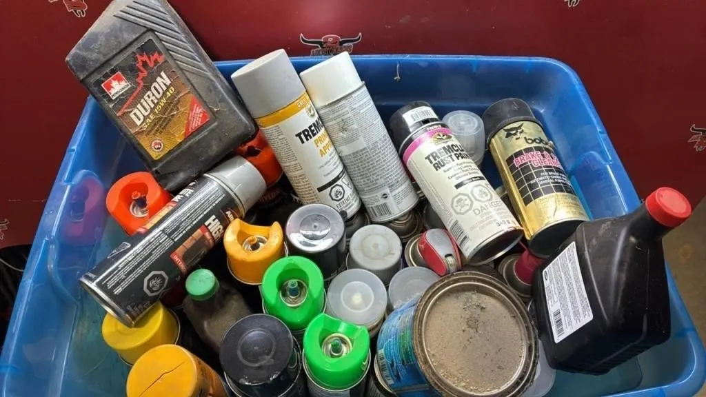 Tote of Paint, Lube, Fluids, Sealants & More!