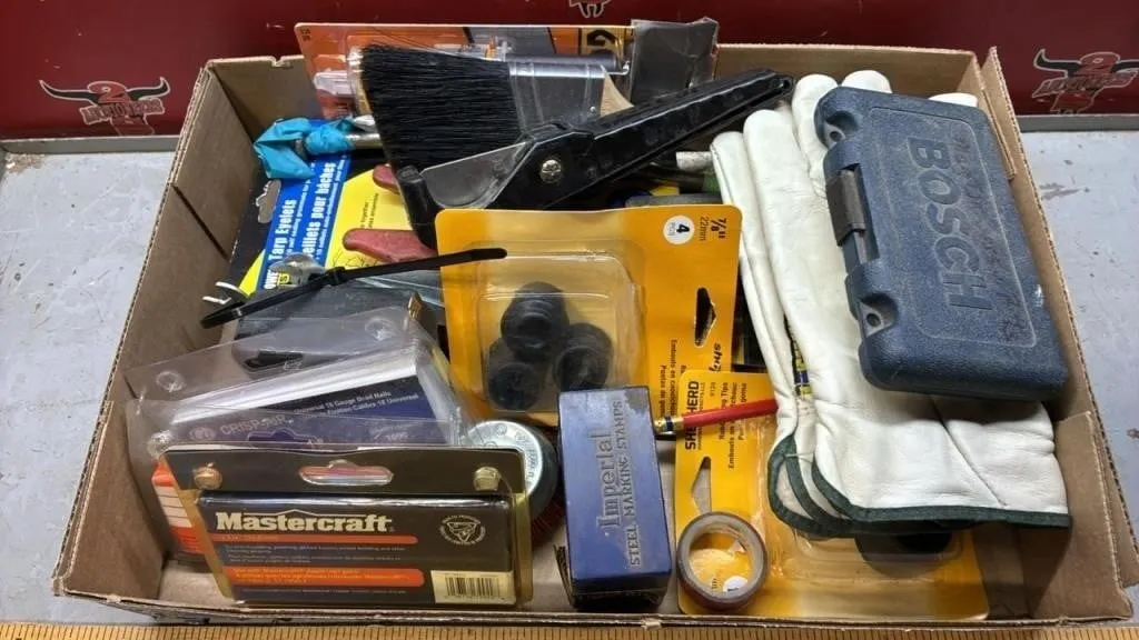 Tray of Asst. Shop/Garage Items.