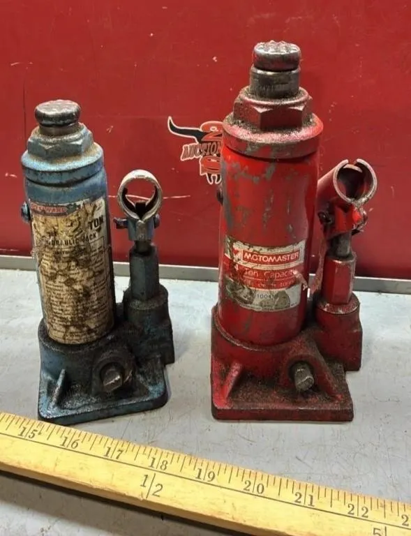 2 Small Bottle Jacks, No Handles.