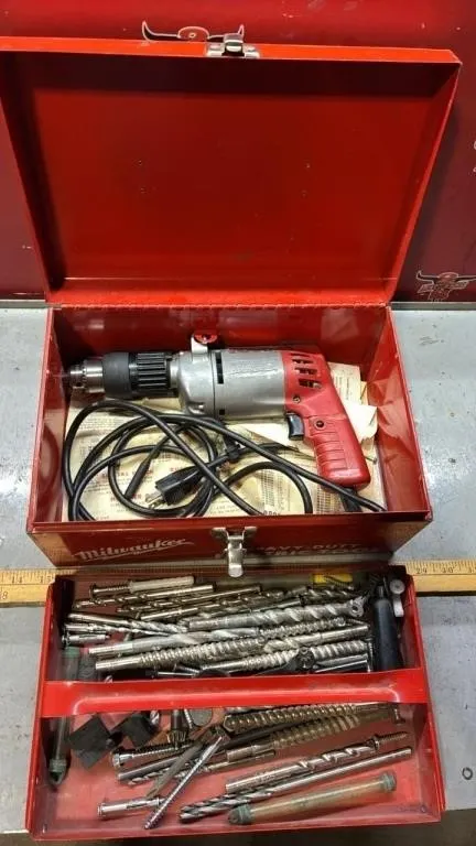 Milwaukee Hammer Drill & Bits.