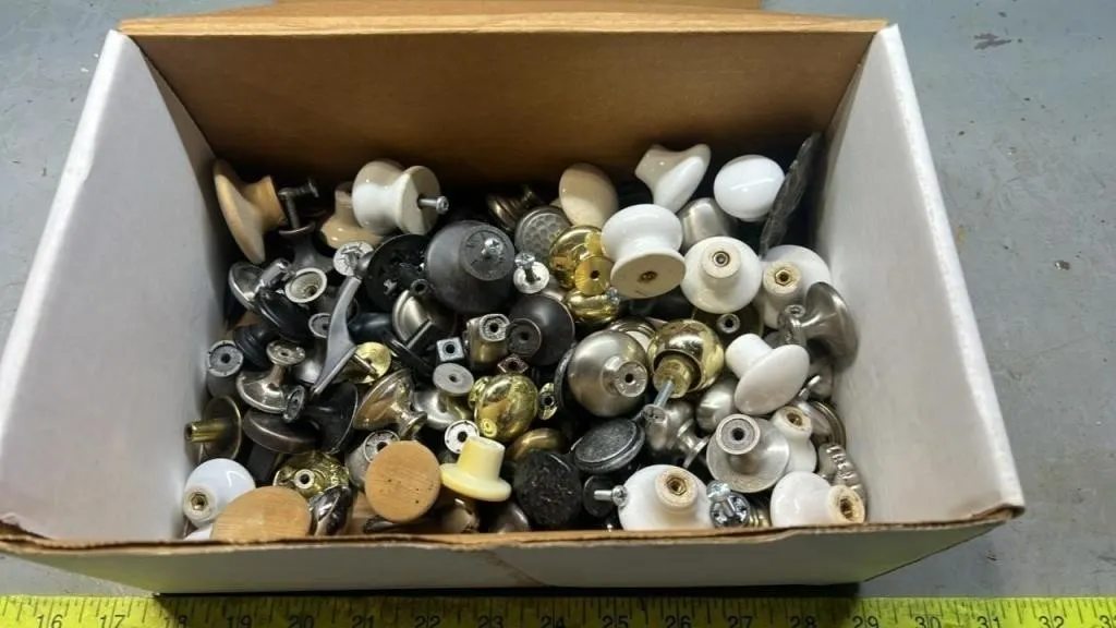 Furniture Knobs. Some are Porcelain.