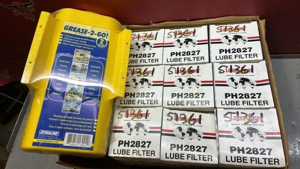 Unused Filters & Lube Tube Holder.