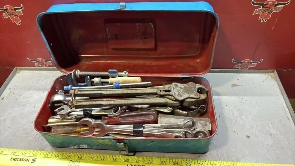 Small Metal Toolbox w/Contents.