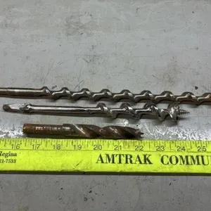 2 Auger Bits & 1 Drill Bit.