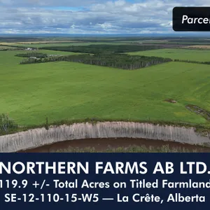 La Crete, AB SE-12-110-15-W5 119.9 +/- Total Acres on Titled Farmland