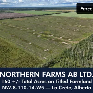 La Crete, AB NW-8-110-14-W5 160 +/- Total Acres on Titled Farmland