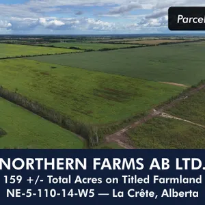 La Crete, AB NE-5-110-14-W5 159 +/- Total Acres on Titled Farmland