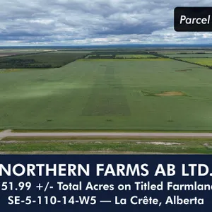 La Crete, AB SE-5-110-14-W5 151.99 +/- Total Acres on Titled Farmland