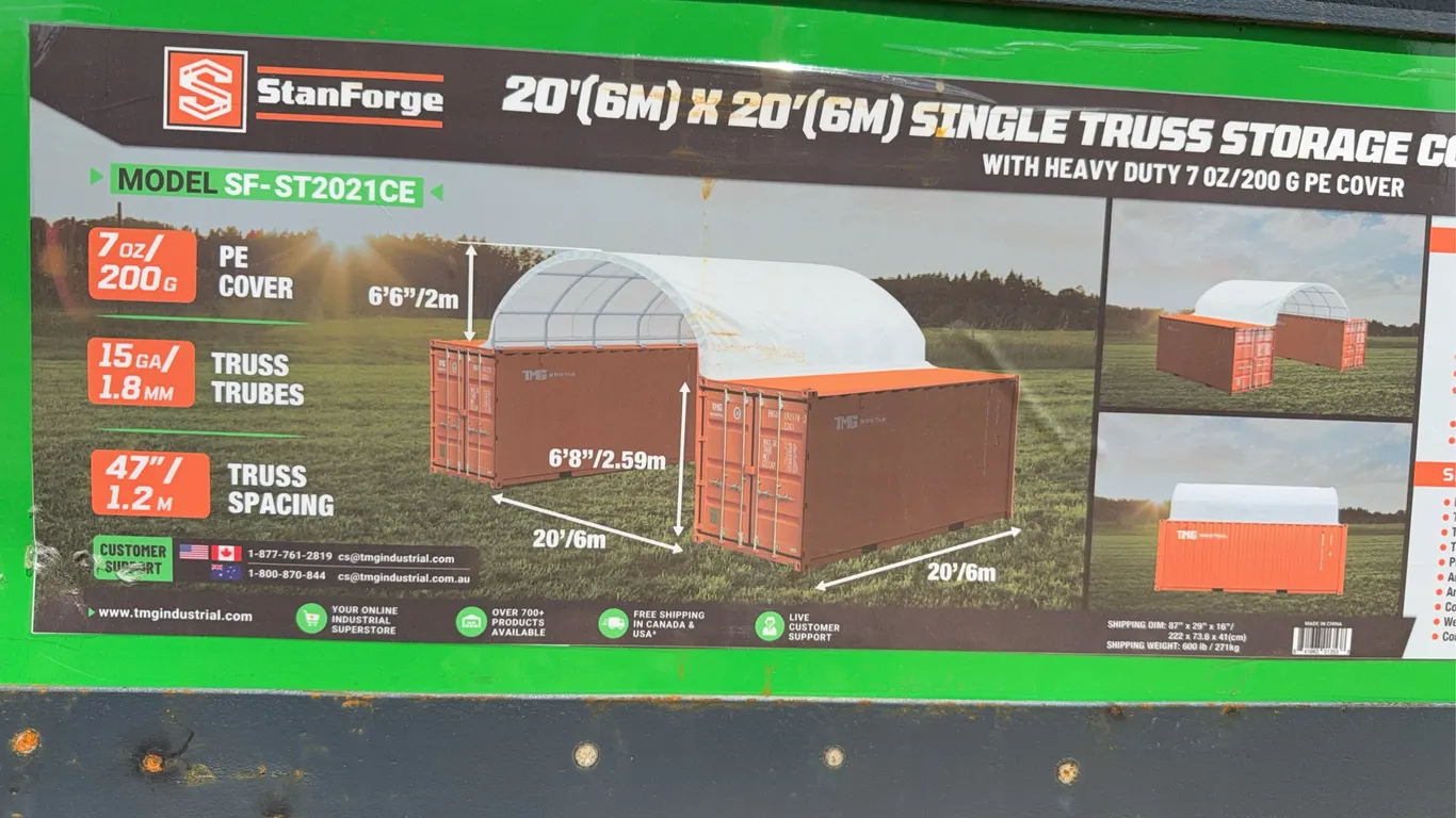 2026 StanForge 20x20 Ft. Single Truss Storage Container Shelter Unused