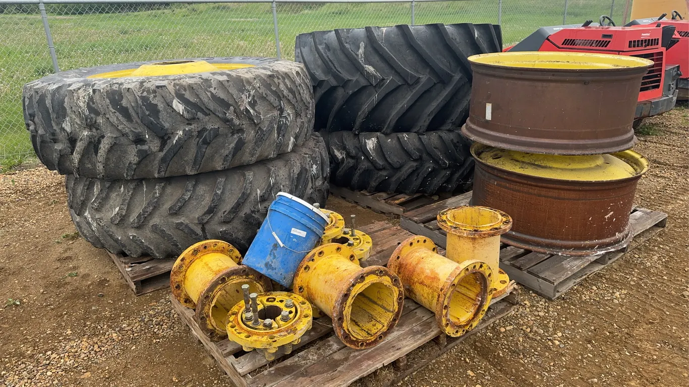 QTY of (4) Tractor Tires, Rims & Spacers