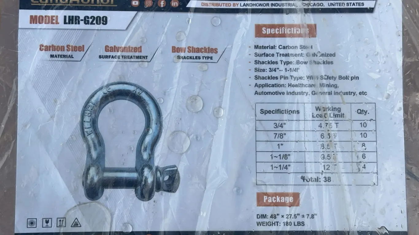 LandHonor G209 Anchor Shackle Unused