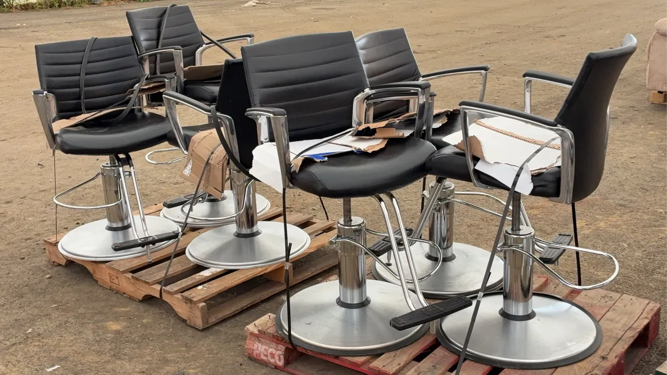 QTY of (6) Barber Chairs