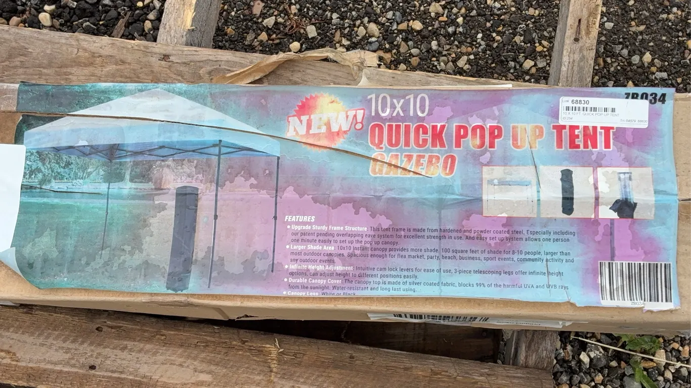 10 x 10 FT. Pop Up Tent Parts Unused