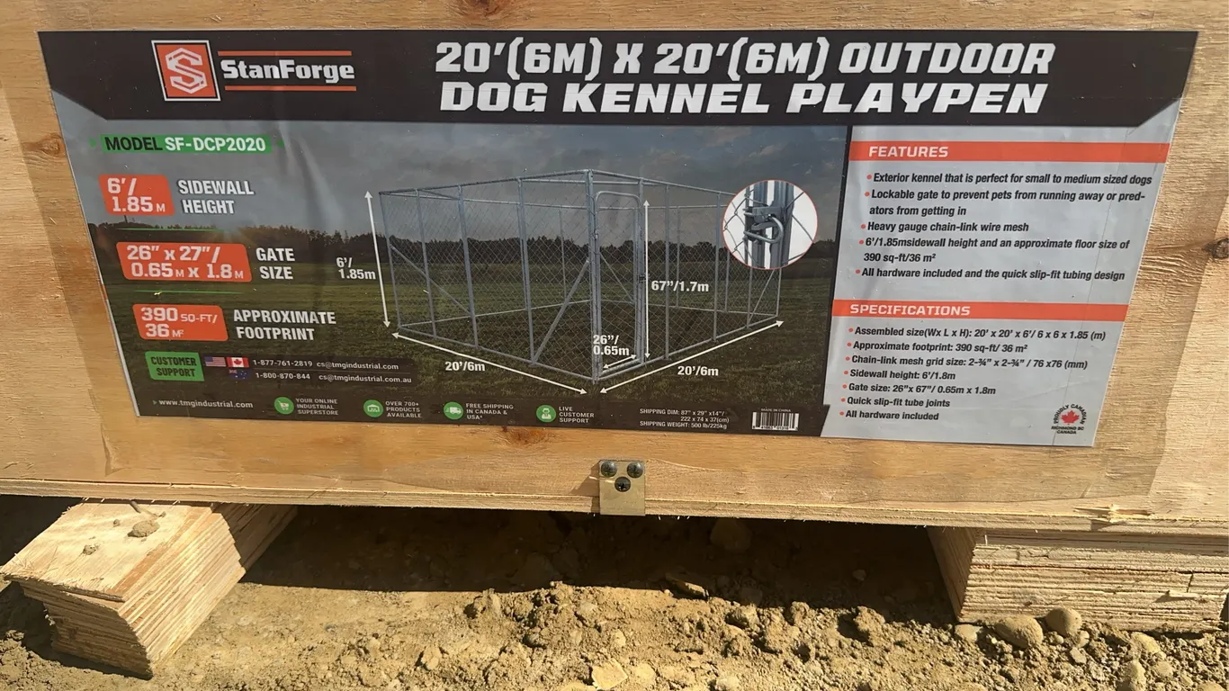 TMG 20x20 FT. Outdoor Dog Kennel Unused