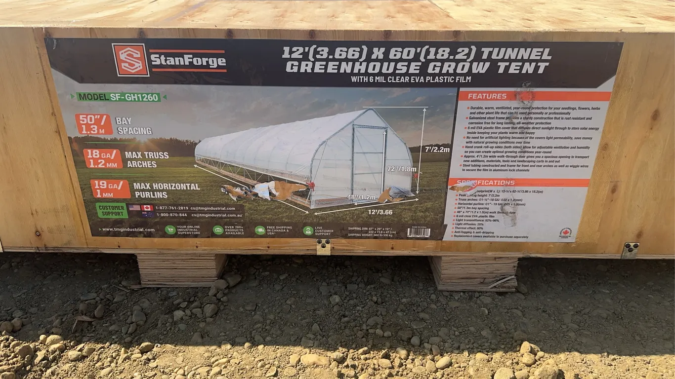 TMG 12x60 FT. Tunnel Greenhouse Unused