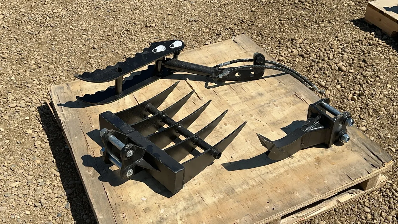 (3) IREAS Mini Excavator Attachments Unused
