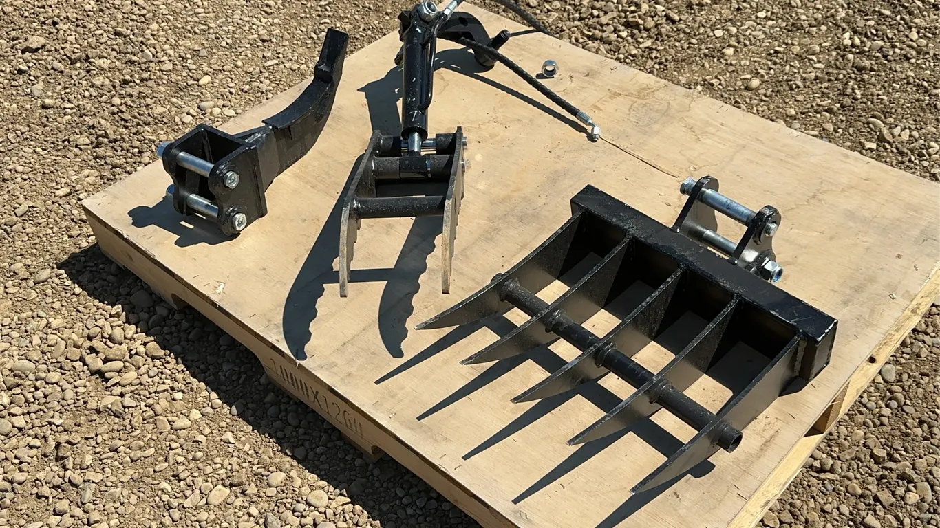 (3) IREAS Mini Excavator Attachments Unused