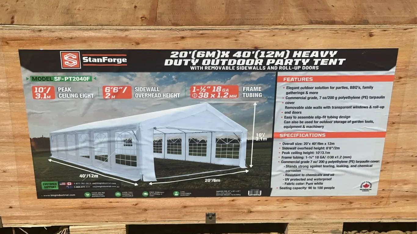TMG 20 x 40 FT. Outdoor Party Tent