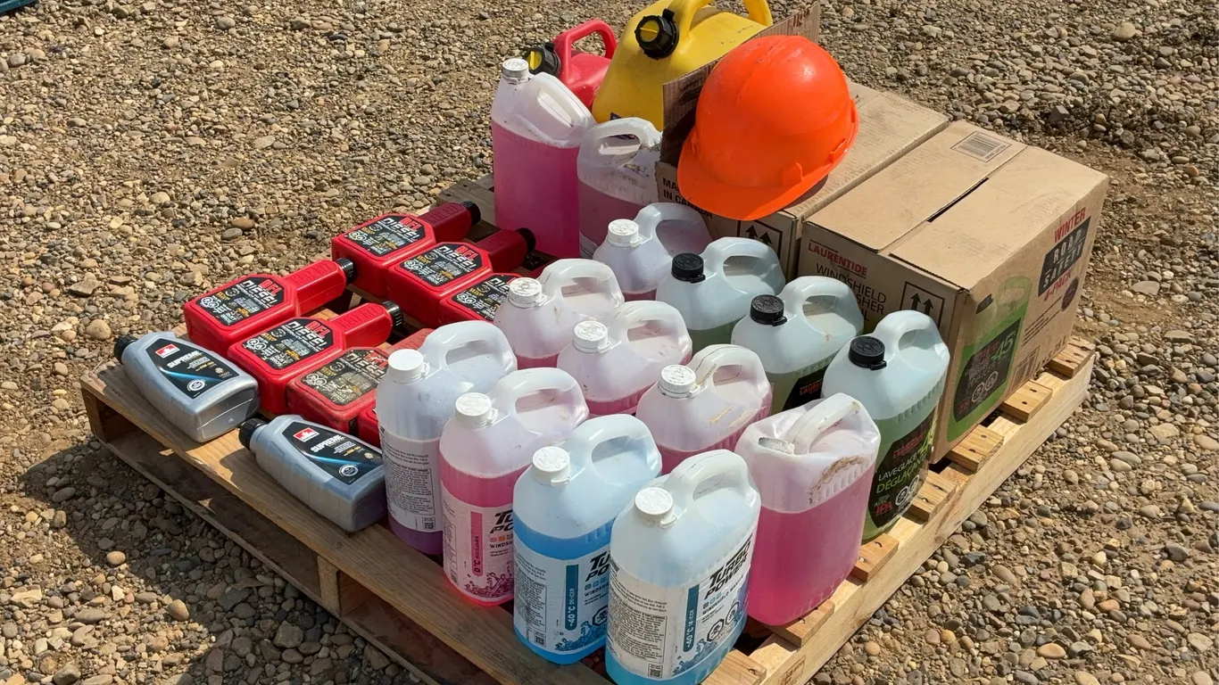 Qty. Of Windshield Washer Fluid & DFL
