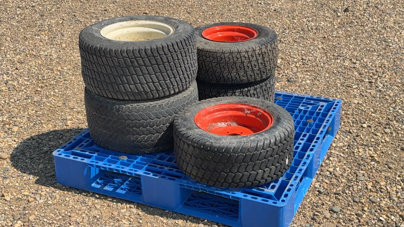 QTY of (5) Skid Steer Tires 10 X 16.5 with rims