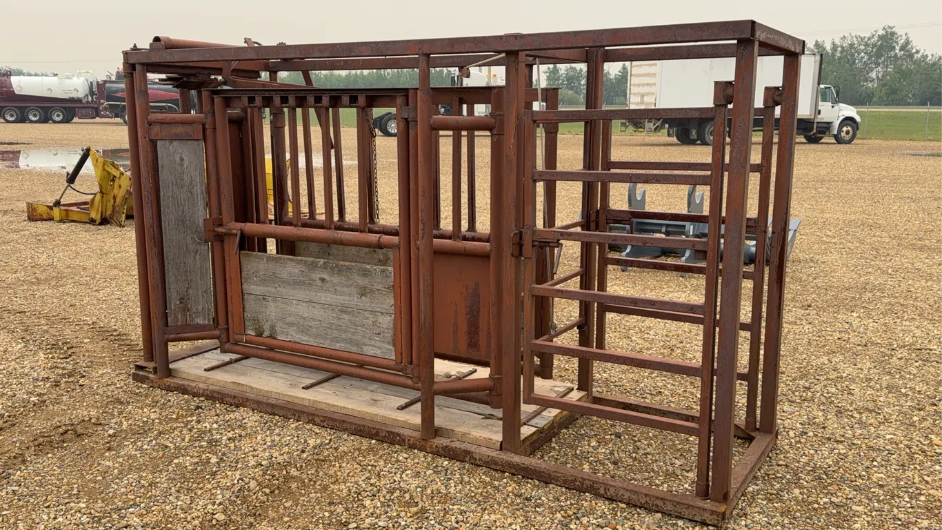 Cattle Squeeze with Palpation Cage