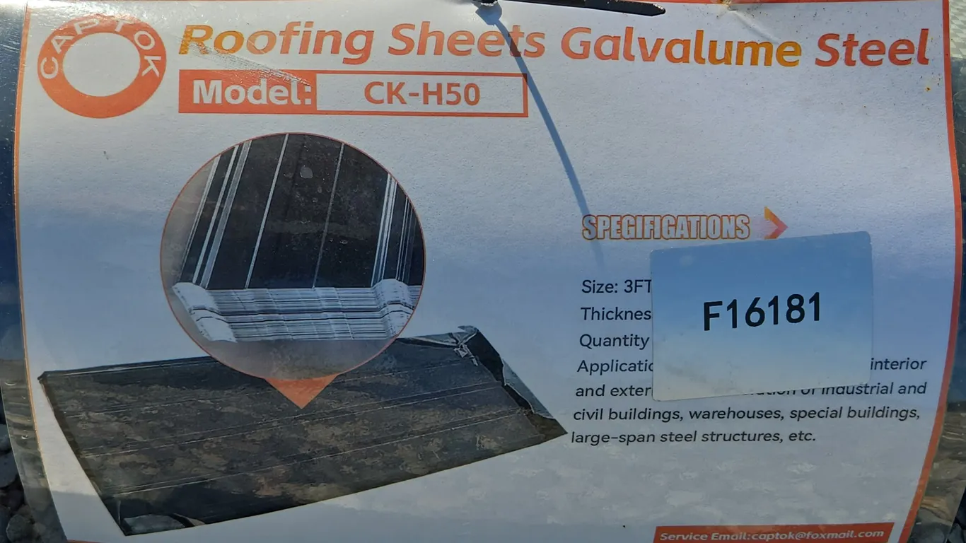 Galvalume Steel Siding Roofing Unused