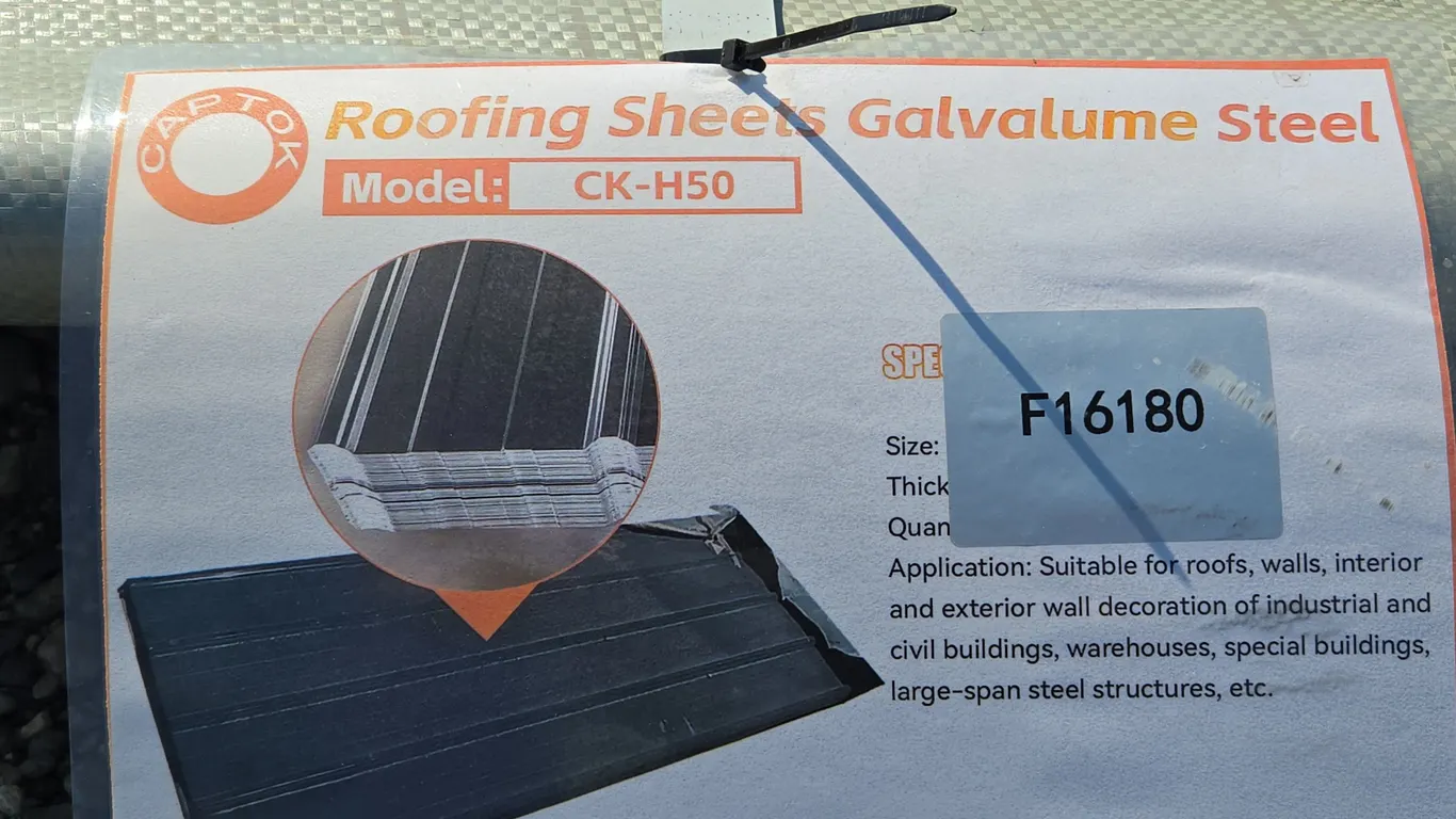 Galvalume Steel Siding Roofing Unused