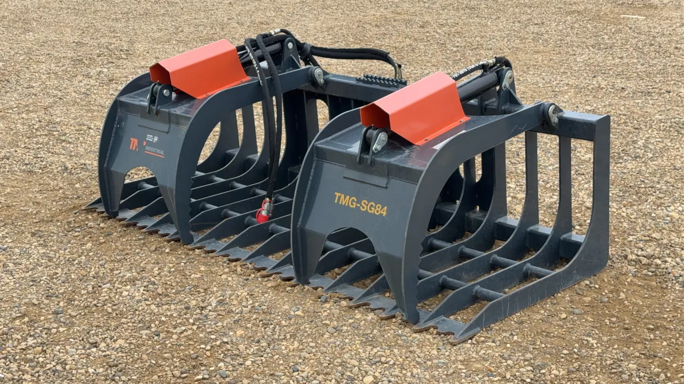 84" Skid Steer Hydraulic Skeleton Grapple
