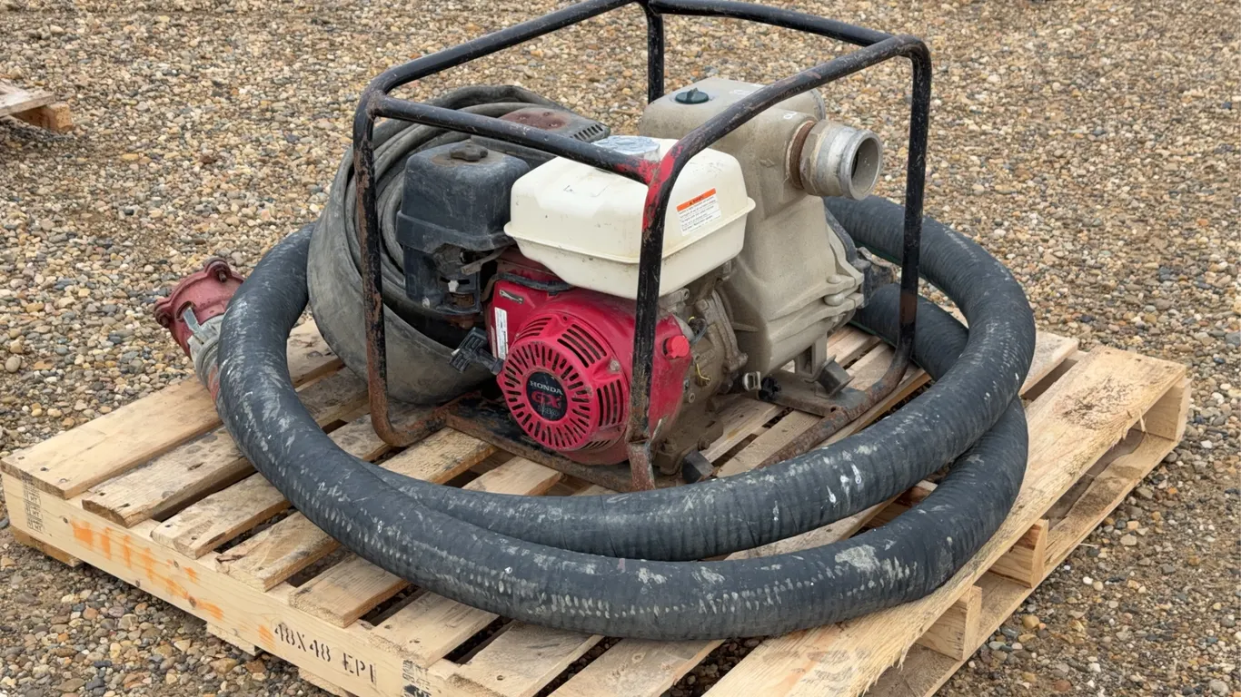 3 IN. Honda Trash Pump with Suction & Discharge