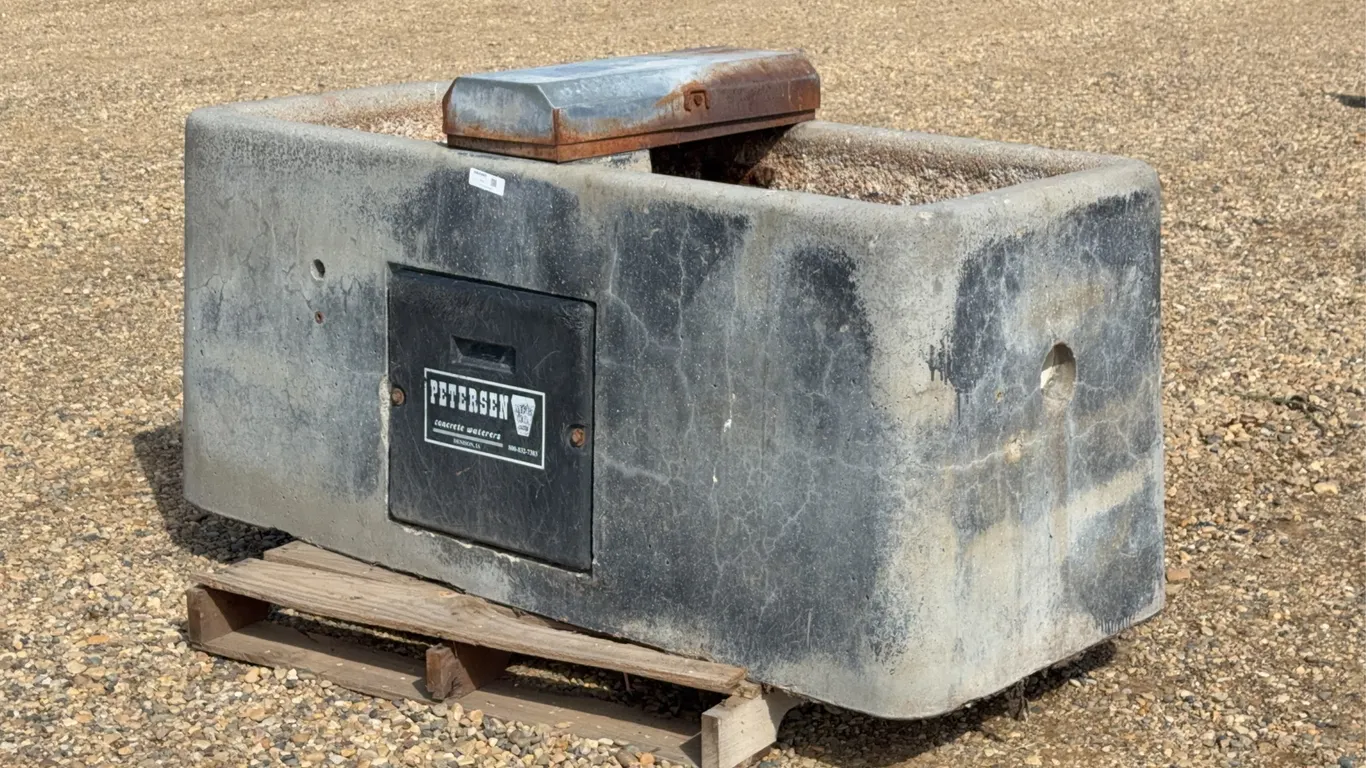 QTY of (2) Livestock Cement Waterers with Heating Elements