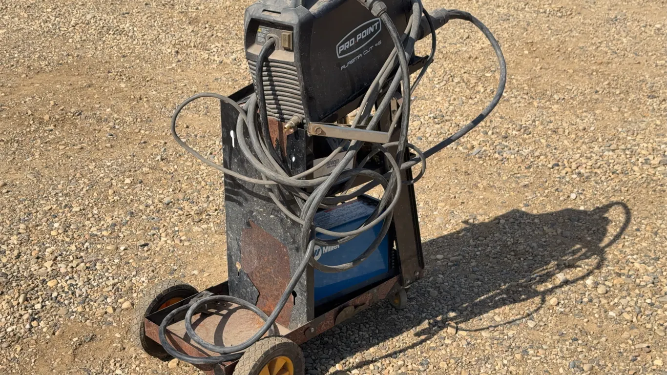 Propoint 45 Plasma Cutter, Miller 180C Arc Welder, Miscellaneous Tools