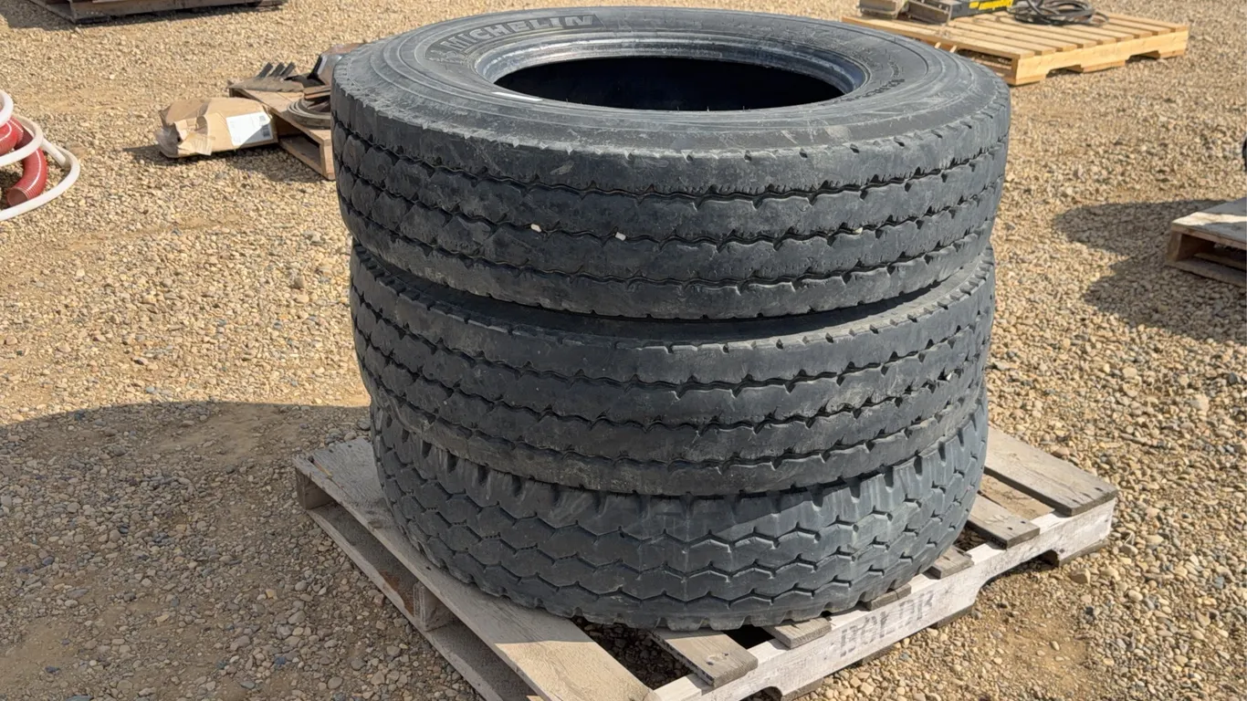 QTY of (3) RR 24.5 Steer Tires