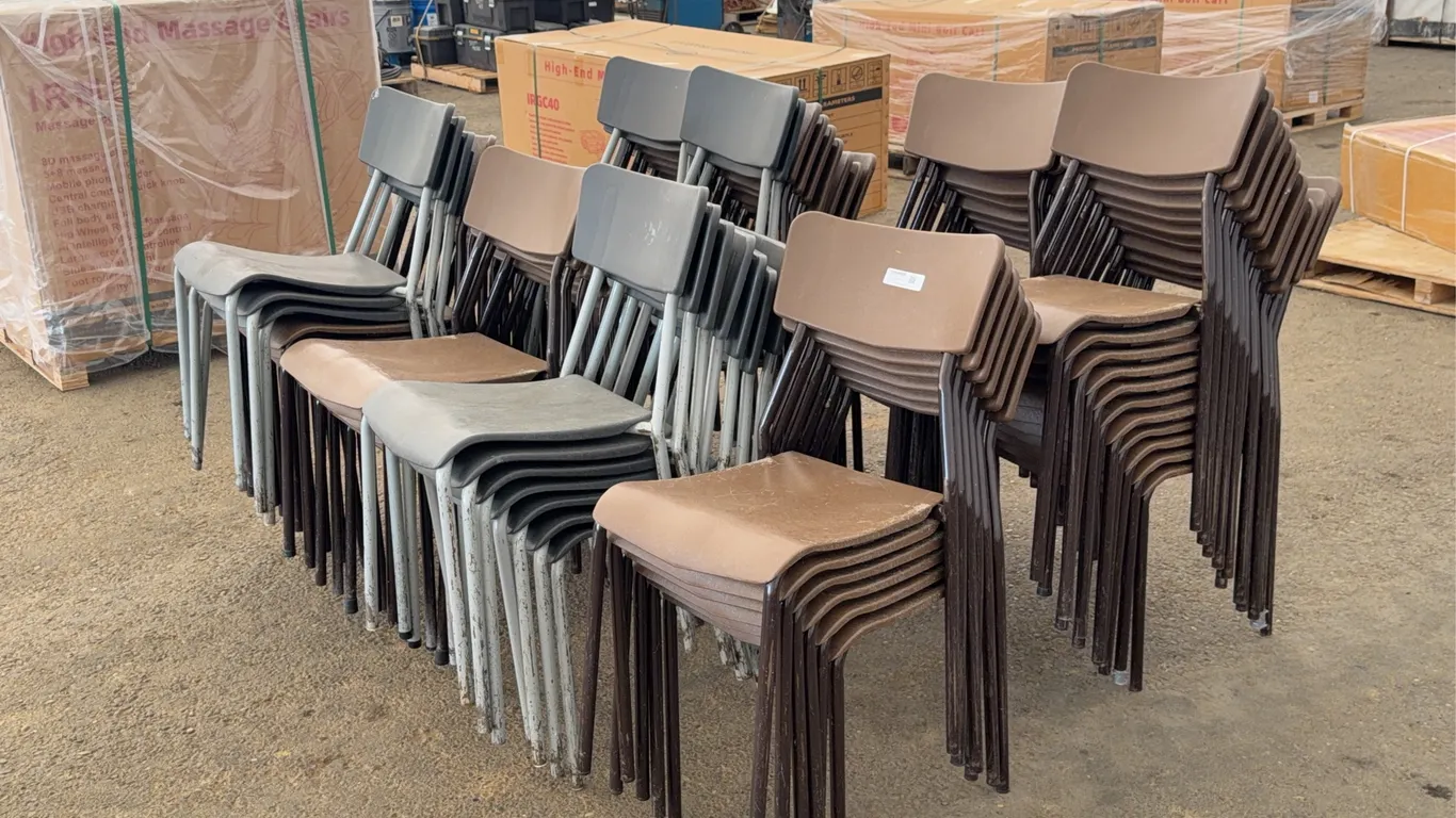 QTY (66) Plastic Stacking Chairs