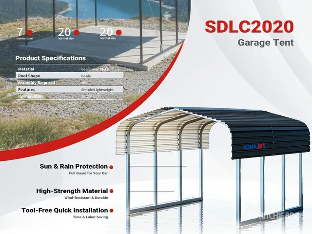 2026 SDLC2020 20 ft x 20 ft Carport (Unused)