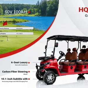 2026 HQ100 Electric Red Six-Seater Golf Cart (Unused)