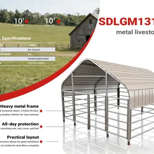 2026 SDLGM1310F 13 ft x 10 ft Galvanized Metal Livestock Shelter (Unused)