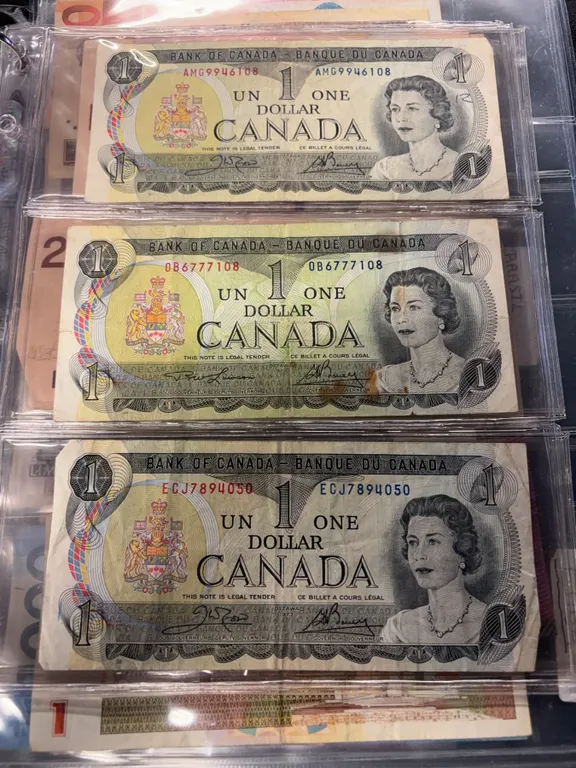 Canadian, US, and World Banknotes