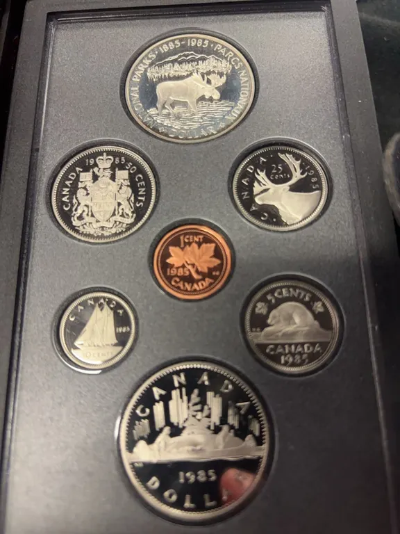 1985 Canadian Proof Coin Set in Case