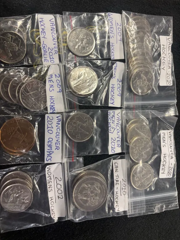 2010 Vancouver Olympics Hockey 25-Cent Coins