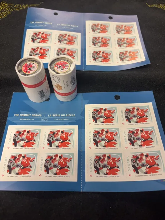 Canada 1972 Summit Series Stamps and $2 Coins