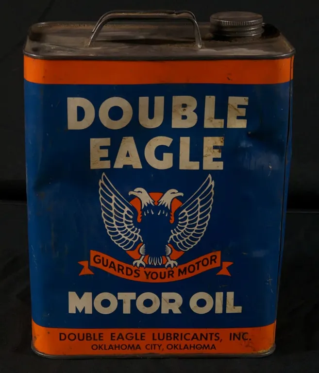 2 GAL CAN DOUBLE EAGLE MOTOR OIL OKLAHOMA CITY
