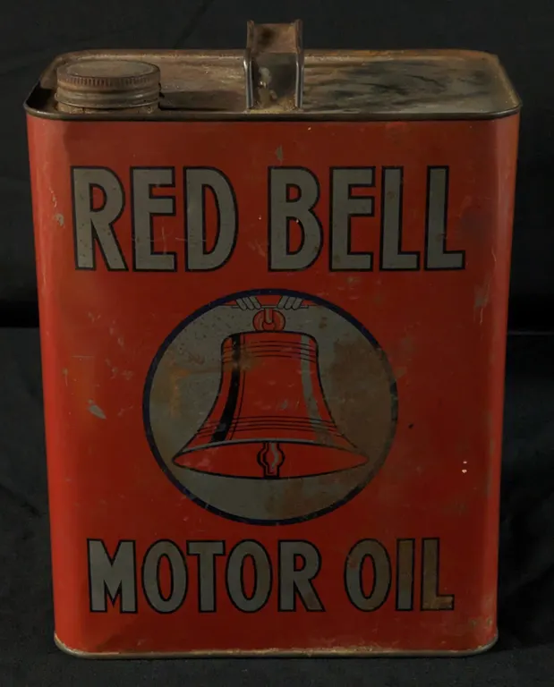 2 GAL CAN RED BELL MOTOR OIL SICO COMPANY MOUNT JOY PENNSYLVANIA